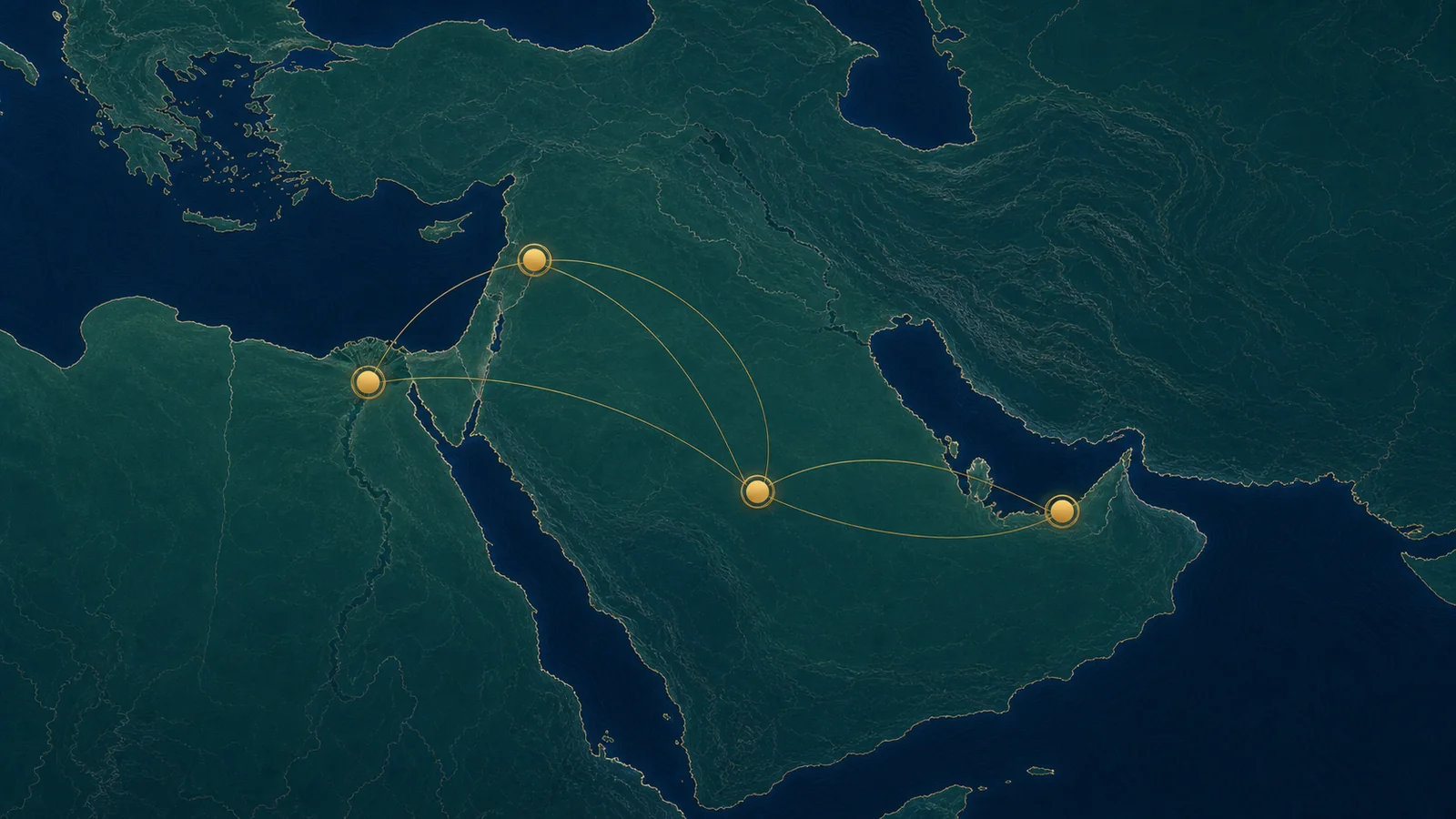 Regional map illustrating OpenSky Group activity across Saudi Arabia, Jordan, and Egypt